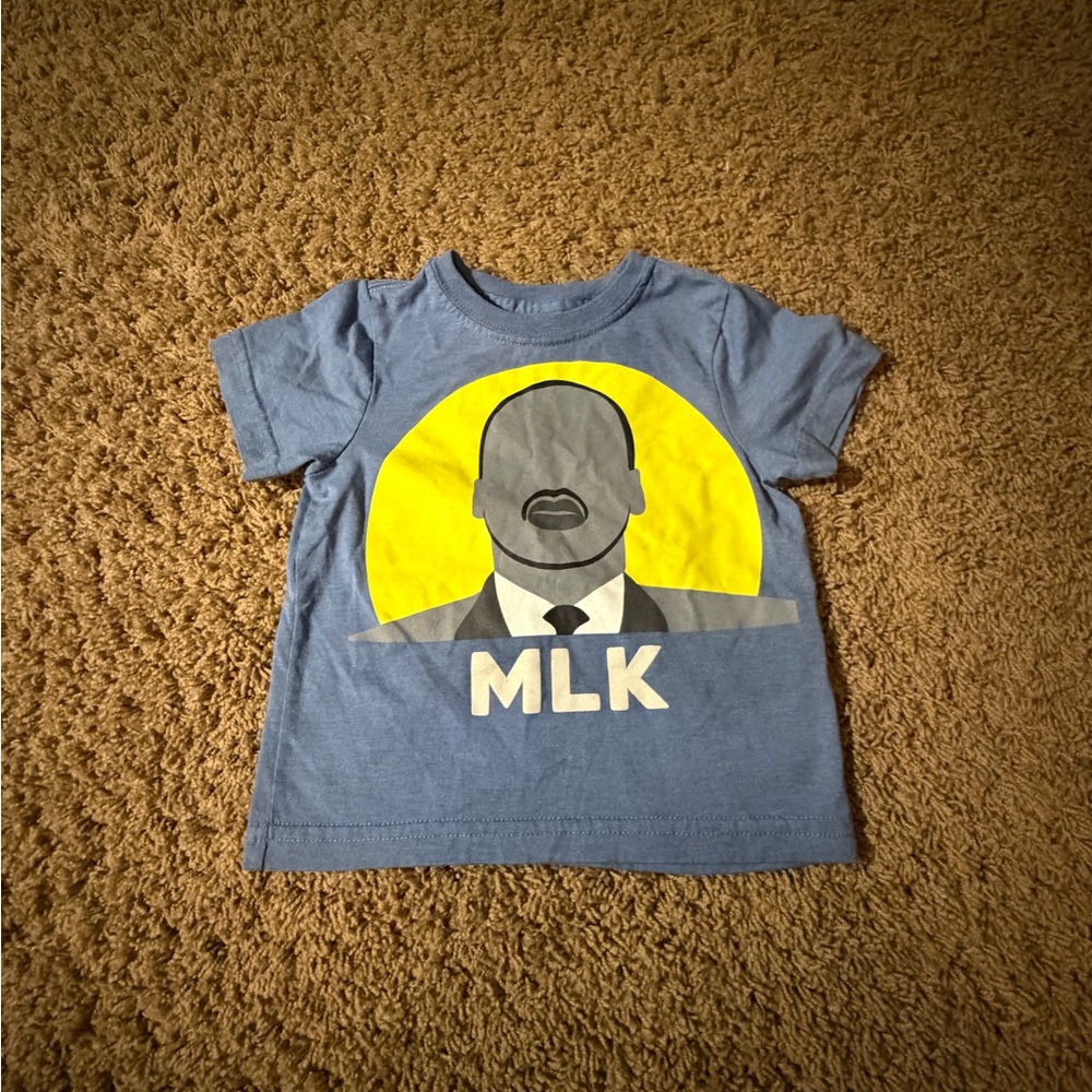 Black History Month MLK Shirt Blue Graphic Kids T-Shirt
